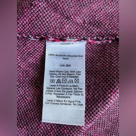 Dkny Black and Pink Graphic Long Sleeve Sweater - Picture 6 of 8